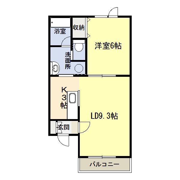 EL DORADO(1LDK/1階)の間取り写真