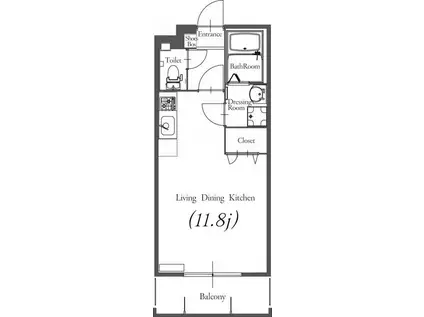 プレミアムプラスみなみ野I(ワンルーム/2階)の間取り写真