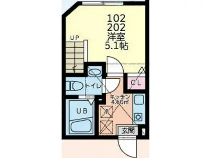 NORFOLK-ノーフォーク-(1K/1階)の間取り写真