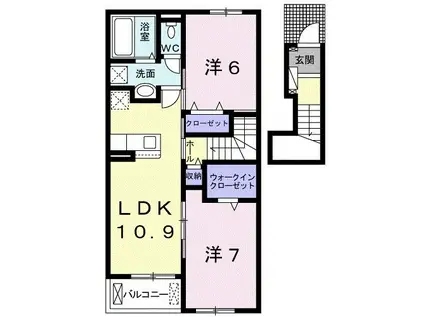 ふぇりす・くらら(2LDK/2階)の間取り写真
