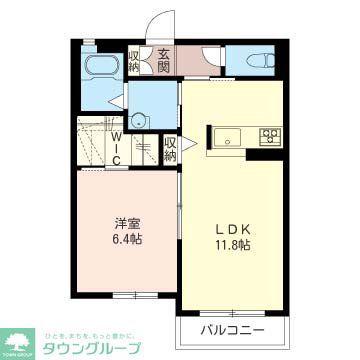 レフィナード(1LDK/2階)の間取り写真