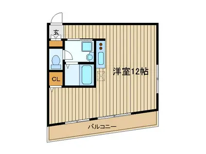 都屋ハウス(ワンルーム/3階)の間取り写真