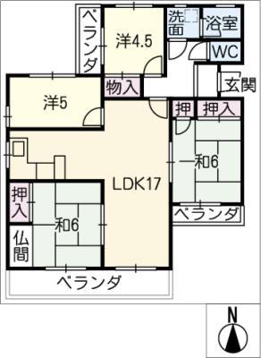 ビラ・デ・シーマ(4LDK/3階)の間取り写真