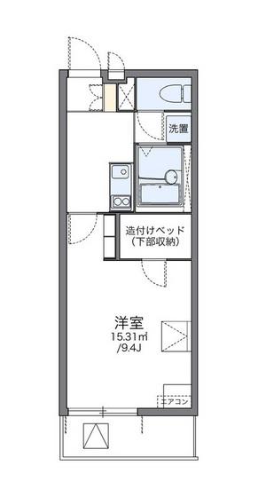 レオパレスさくらII(1K/3階)の間取り写真