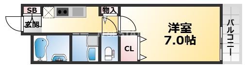 リブレメゾン香櫨園(1K/1階)の間取り写真
