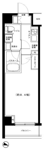 グランフォース豊島園AZ(1K/7階)の間取り写真