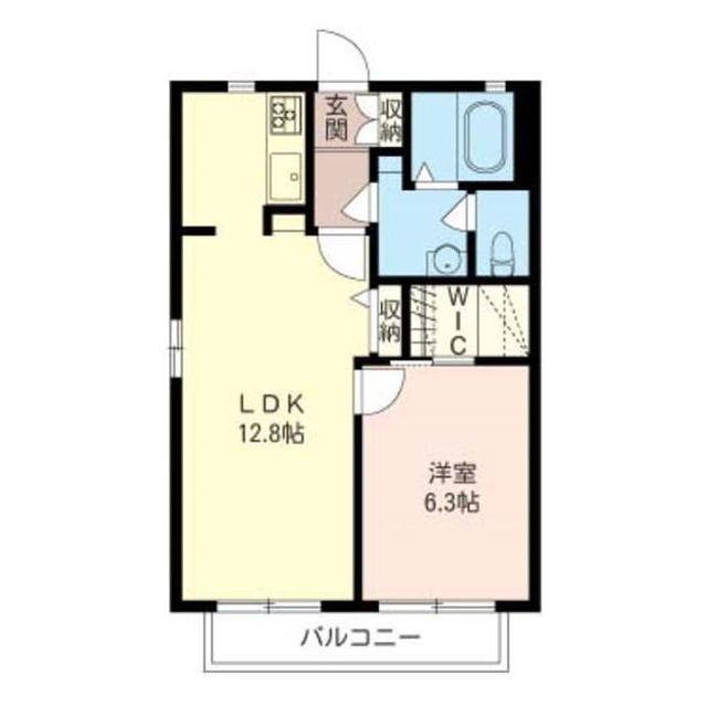 グランディア鷺沼A(1LDK/2階)の間取り写真