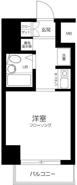 サンマンションアトレ大山(ワンルーム/10階)の間取り写真