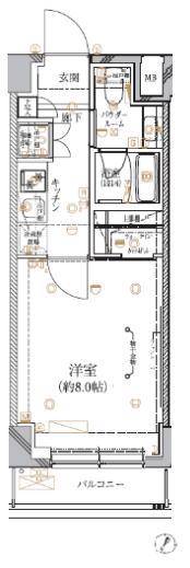 クレイシア板橋志村(1K/1階)の間取り写真
