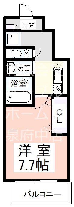 オークリーテラス(1K/1階)の間取り写真