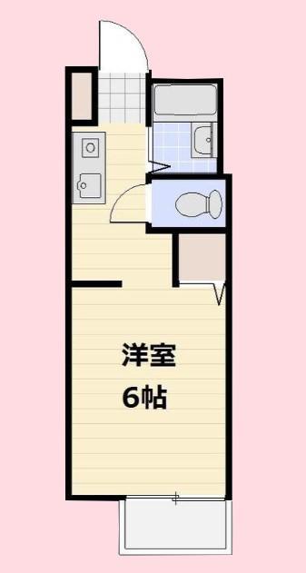 ロジュ・K(ワンルーム/1階)の間取り写真