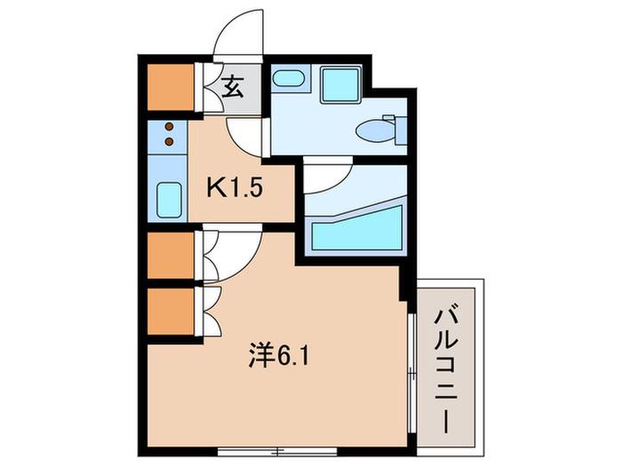 アジールコート品川中延(1K/5階)の間取り写真