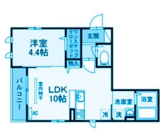 コンフォールS(1LDK/1階)の間取り写真