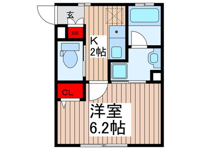 MIEU VI浦和(1K/3階)の間取り写真