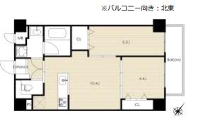 OAK VILLA薬院クラス(2LDK/5階)の間取り写真