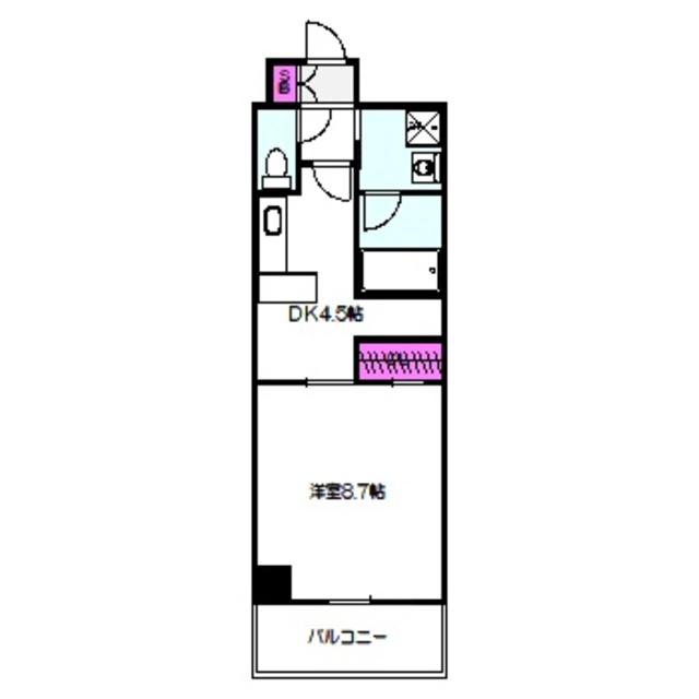 レクシア鶴見(1DK/3階)の間取り写真