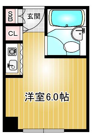 東カン名古屋キャステール(ワンルーム/7階)の間取り写真