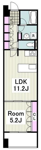 T・シティ六角橋(1LDK/5階)の間取り写真