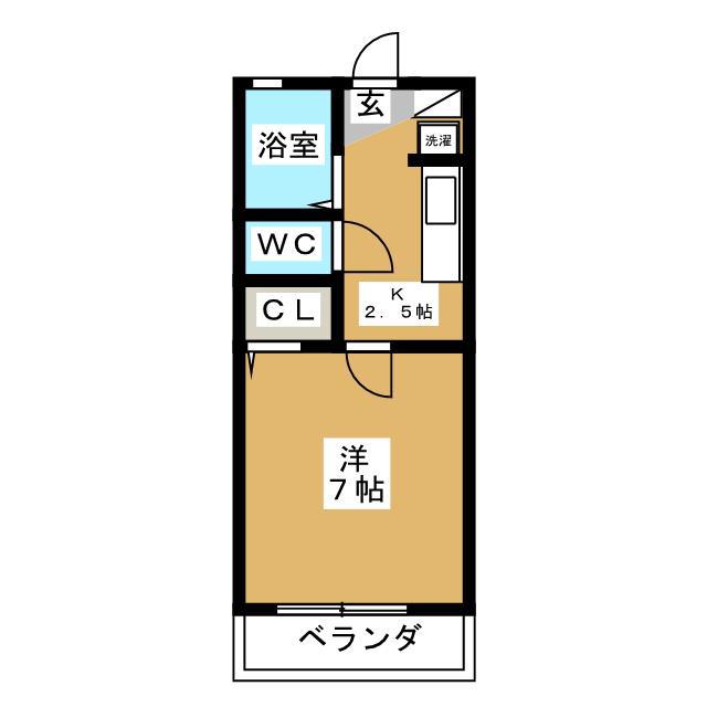 プレジオ根岸(1K/3階)の間取り写真