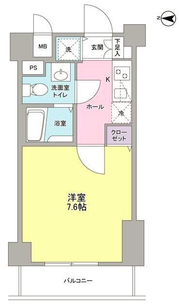 フィオリトゥーラ三軒茶屋 ステーションフロント(1K/7階)の間取り写真
