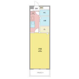 コンフォート佳(1K/2階)の間取り写真