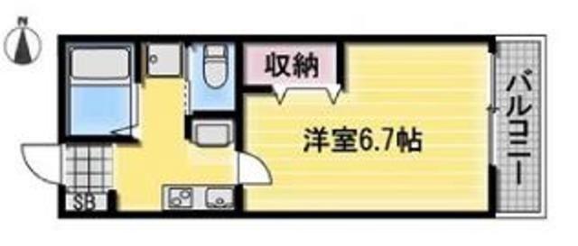 プティ・ルージュ(1K/2階)の間取り写真