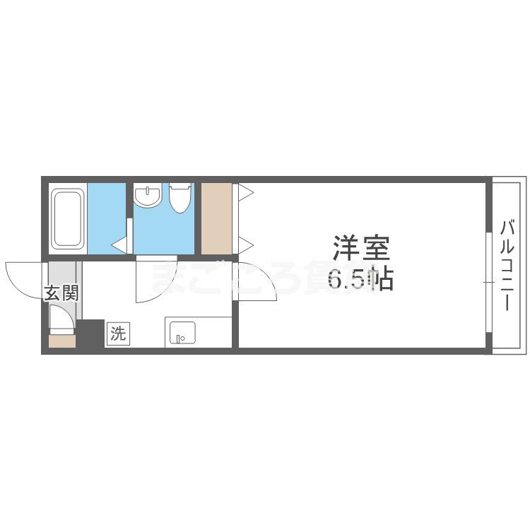 CASA堺東(1K/1階)の間取り写真