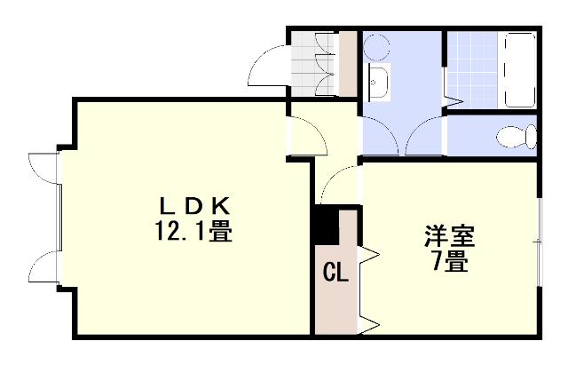プレミアム港南(1LDK/1階)の間取り写真