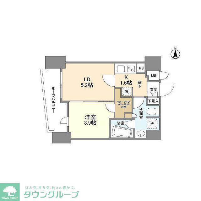 コンフォリア桜上水(2K/9階)の間取り写真