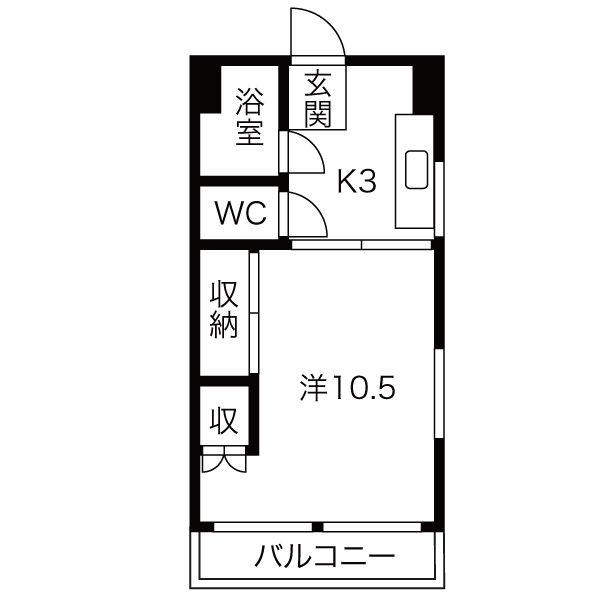 G1ビル千種(1K/2階)の間取り写真