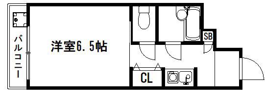 ロマネスク京都丹波口(1K/3階)の間取り写真