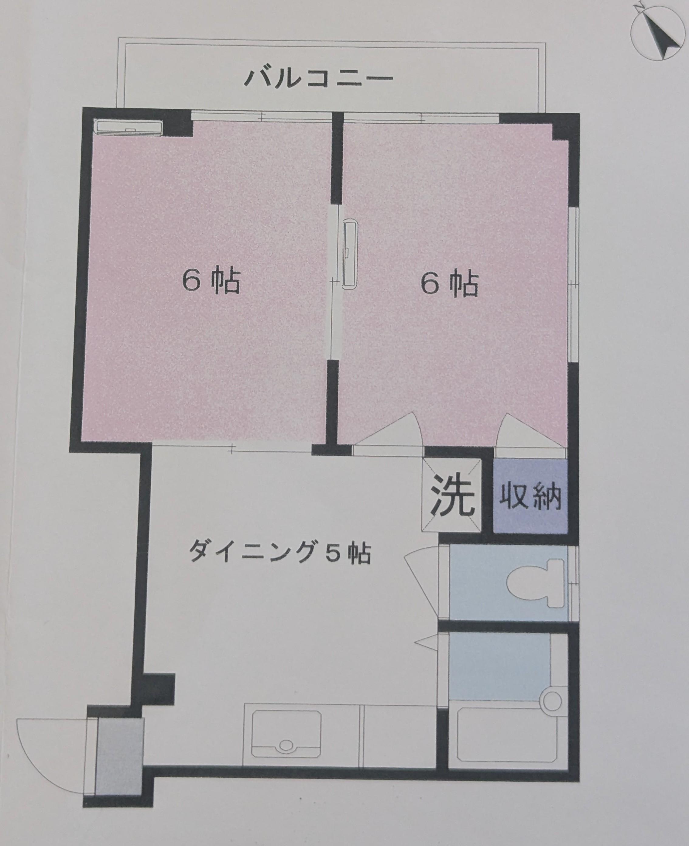 久東ハイム(2DK/2階)の間取り写真