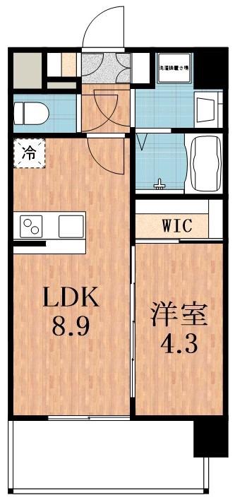 エスリード大阪平野プライム(1LDK/3階)の間取り写真