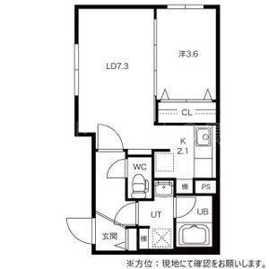 LA・GARE(1LDK/1階)の間取り写真