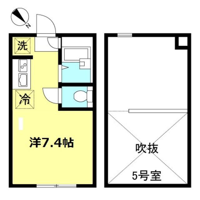 EVERFRESH柿生(ワンルーム/2階)の間取り写真