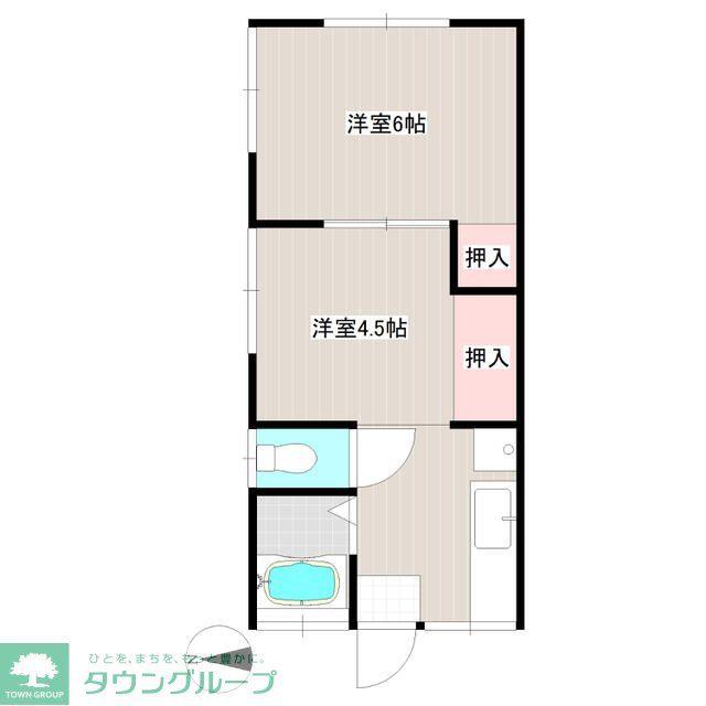 PUPPY TO SLOW WALTZ(2DK/1階)の間取り写真