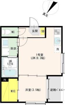 MAISON TERA RITA(1LDK/1階)の間取り写真