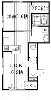 ル ヴァンヴェール 杉並(1LDK/2階)の間取り写真