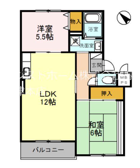 グットライフ21(2LDK/3階)の間取り写真