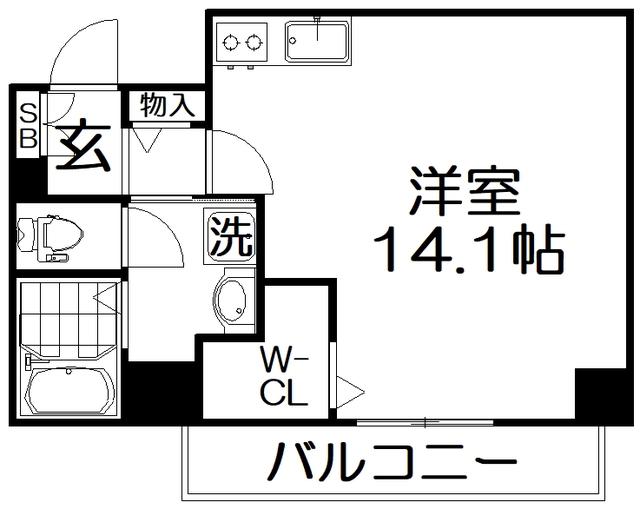 SAPPHIREFAIRYCOURTサウスAVENUE(ワンルーム/3階)の間取り写真