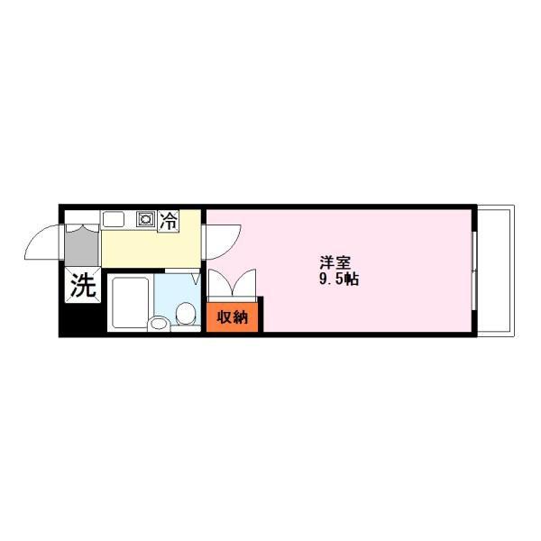 サンレジデンス玉川(1K/3階)の間取り写真