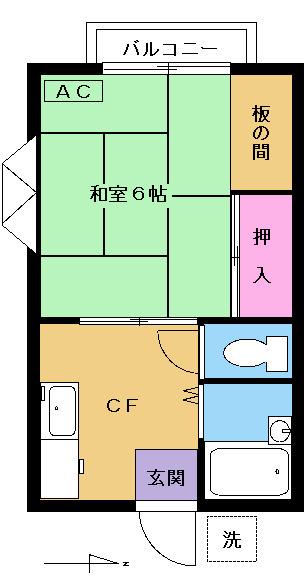 センチュリーハイツ(1K/1階)の間取り写真
