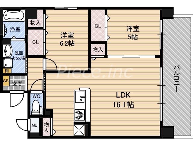 アヴァンタージュ(2LDK/3階)の間取り写真