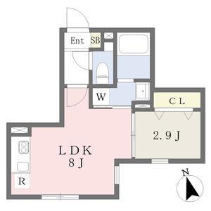 LUORE浅間町(1LDK/2階)の間取り写真