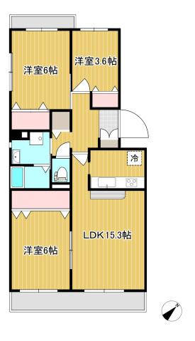 ARCH北浦和(3LDK/1階)の間取り写真