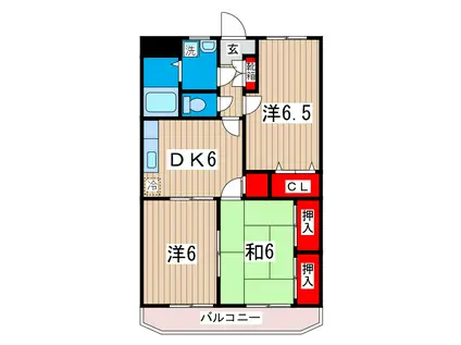 フローラルコート(3DK/3階)の間取り写真