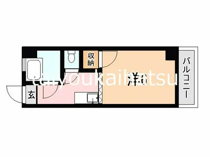 慶ハイツ(1K/3階)の間取り写真