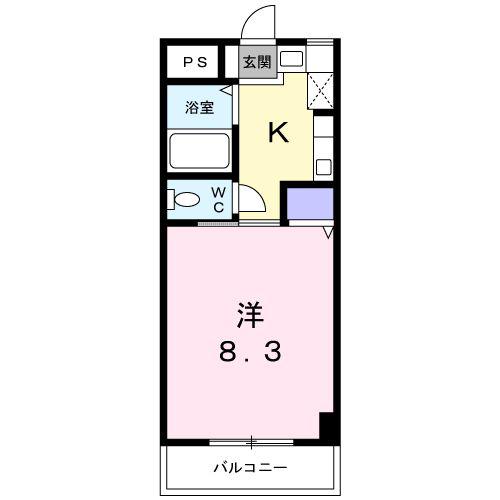 泉川マンション(1K/3階)の間取り写真