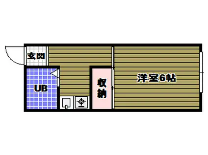 パールハイム(1K/2階)の間取り写真