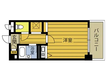 朝日プラザ末広II(ワンルーム/9階)の間取り写真